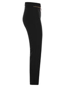 Elisabetta Franchi Straight Crepe Trousers With Zip