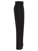 Elisabetta Franchi gerade Satinhose mit Satinbändern