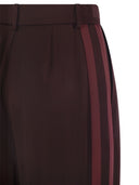 Elisabetta Franchi Straight Satin Trousers With Satin Bands