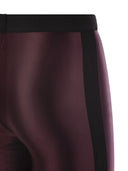 Elisabetta Franchi Shiny Lycra Leggings With Logoed Elastic Band