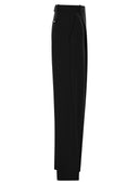 Elisabetta Franchi Crepe Trousers With Satin Details