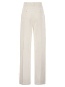 Elisabetta Franchi Crepe Trousers With Satin Details
