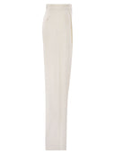 Elisabetta Franchi Crepe Trousers With Satin Details