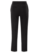 Elisabetta Franchi Lightweight Crepe Trousers With Charm Logo