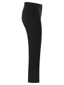 Elisabetta Franchi Lightweight Crepe Trousers With Charm Logo