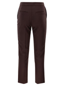 Elisabetta Franchi Lightweight Crepe Trousers With Charm Logo