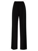 Elisabetta Franchi Lightweight Crepe Trousers With Charm Logo