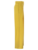 Elisabetta Franchi Lightweight Crepe Trousers With Charm Logo