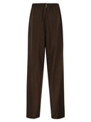 Fabiana Filippi Wide Leg Stretch Wool Trousers With Elasticated Waistband
