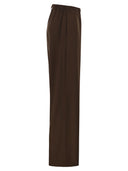 Fabiana Filippi Wide Leg Stretch Wool Trousers With Elasticated Waistband