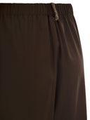 Fabiana Filippi Wide Leg Stretch Wool Trousers With Elasticated Waistband