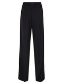 Fabiana Filippi Wide Leg Stretch Wool Trousers With Elasticated Waistband