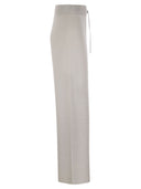 Fabiana Filippi Wide Trousers In Organic Cotton And Lurex