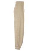 Fabiana Filippi Wool And Cotton Jogging Trousers With Links Stitching