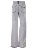 Fabiana Filippi Five Pocket Denim Trousers With Diamond Detailing
