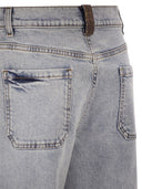 Fabiana Filippi Five Pocket Denim Trousers With Diamond Detailing