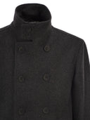Herno Double Breasted Coat In Wool Blend