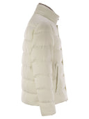 Herno Short Down Jacket With Detachable Fur Insert