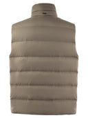 Herno Down Piecato gilet con inserto in pelliccia