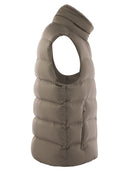 Herno Down Piecato gilet con inserto in pelliccia