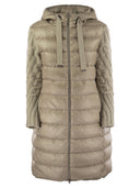 HERNO Long Down Chaqueta con mangas de lana