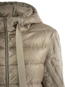 HERNO Long Down Chaqueta con mangas de lana
