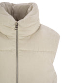 Herno Velvet Mouwess Down Jacket