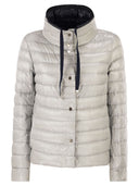 Herno Reversible Ultra Light Nylon Down Jacket With Funnel Neck