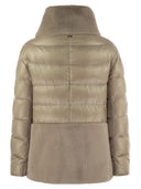 Herno Down Jacket With Cruelty Free Fur Details
