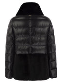 Herno Down Jacket With Cruelty Free Fur Details