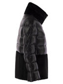 Herno Down Jacket With Cruelty Free Fur Details