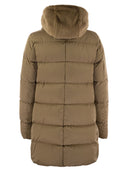 Herno Down Jacket With Bib And Cruelty Free Fur Hood