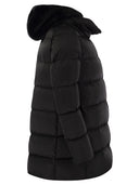 Herno Down Jacket With Bib And Cruelty Free Fur Hood