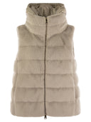 Herno Cruelty Free Fur Sleeve Coat