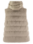 Herno Cruelty Free Fur Sleeve Coat