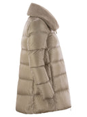 Herno Down Jacket With Cruelty Free Fur Details