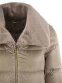 Herno Down Jacket With Cruelty Free Fur Details