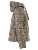 Herno Shiny Down Jacket With Geometric Star Quilting