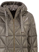 Herno Shiny Down Jacket With Geometric Star Quilting