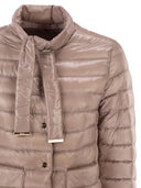 Herno Ultra Light Down Jacket With Bow Neckline