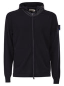 Premiata Wool Cardigan With Nylon Hood