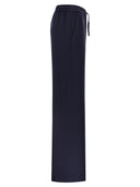 Herno Flowing Wide Leg Trousers With Drawstring