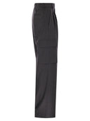 Herno Cargo Trousers In Wool And Viscose Blend