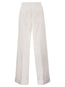 Herno Trousers With Broderie Anglaise Detailing