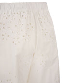 Herno Trousers With Broderie Anglaise Detailing