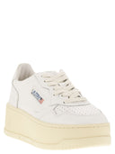 Autry Medalist Platform Leather Trainers