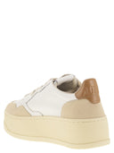 Autry Medalist Platform Leather And Suede Trainers
