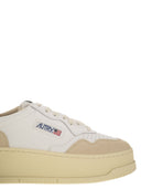 Autry Medalist Platform Leather And Suede Trainers