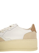 Autry Medalist Platform Leather And Suede Trainers