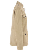 Antonelli Firenze Suede Safari Jacket With Patch Pockets